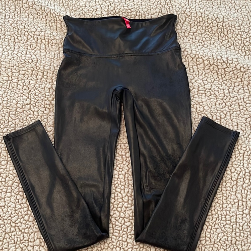 Spanx faux leather leggings S